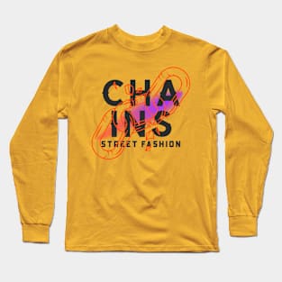 Chains street Fashion Long Sleeve T-Shirt